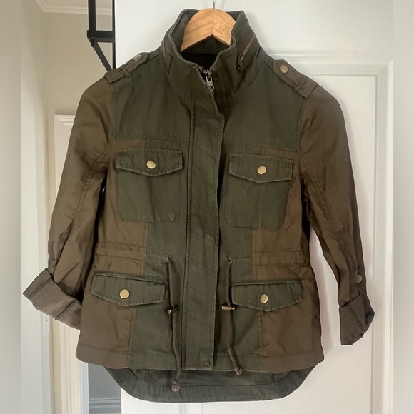 American Rag Bella twilight barn jacket Utility Jacket Olive Green Casual Sz. XS - Picture 2 of 9